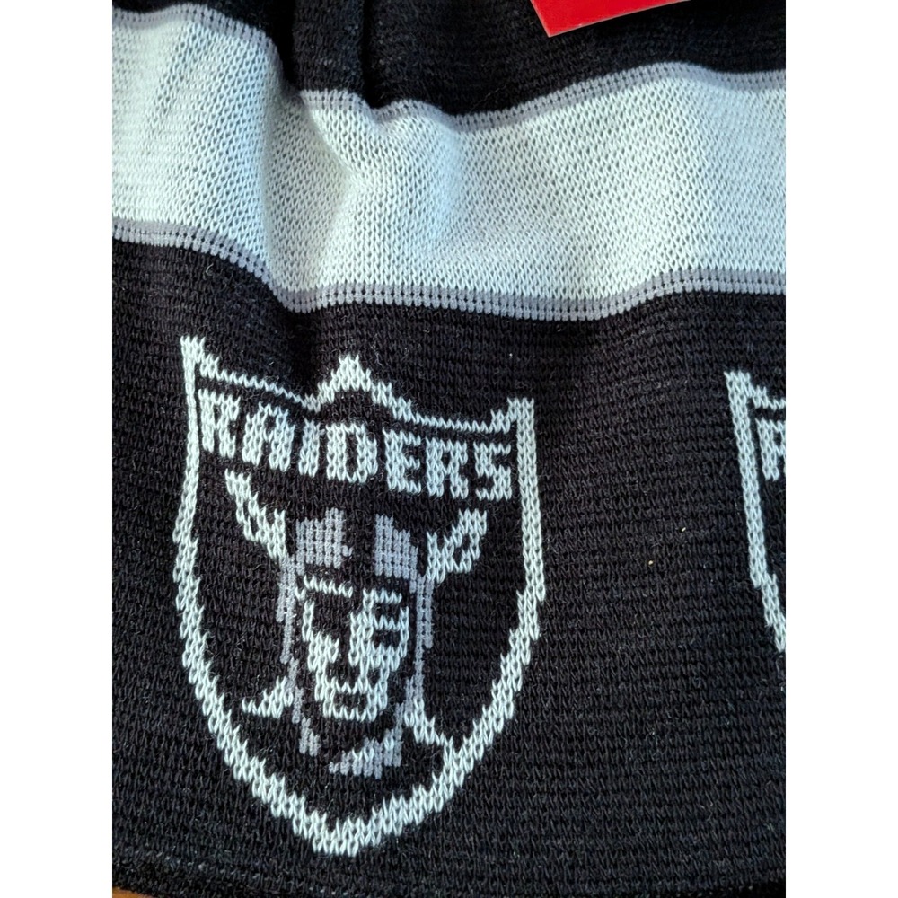 NWT Dead Stock Y2K Oakland Raiders Reebok Winter Beanie Hat - RARE - Picture 2 of 7